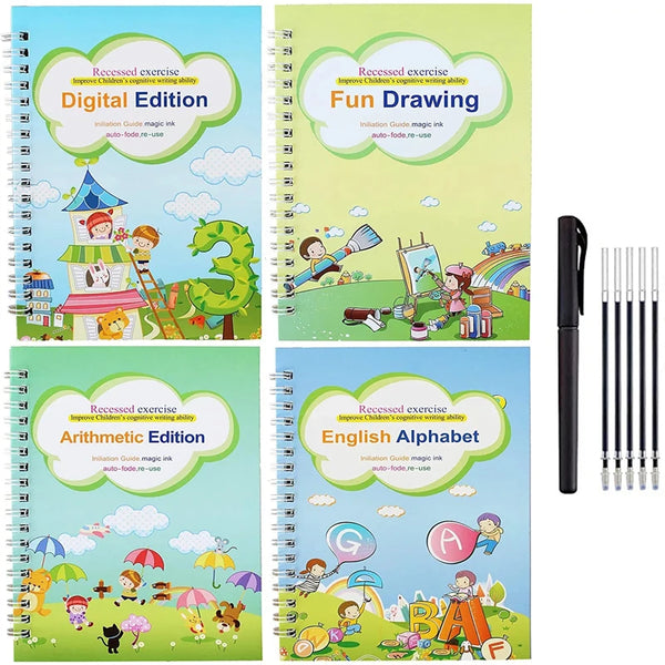 Kids How to Write Books with Magic Pen-Reuseable (English)