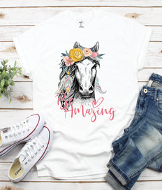 Be Amazing Horse Print T-shirt