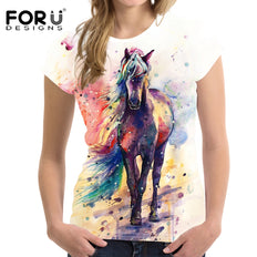 Horse Watercolor Art Painting T-shirt